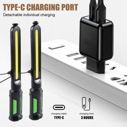 ✨2-in-1 Splicable LED Work Light – Ultra-Bright Hands-Free Lamp for Auto Repair &amp; Workshop Jobs