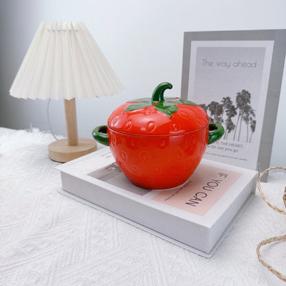 🍓 Le Creuset Mini Fruit Cocotte - 16oz Stoneware, Oven-Safe & Adorable for Baking & Serving!