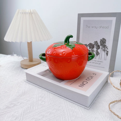 🍓 Le Creuset Mini Fruit Cocotte - 16oz Stoneware, Oven-Safe & Adorable for Baking & Serving!
