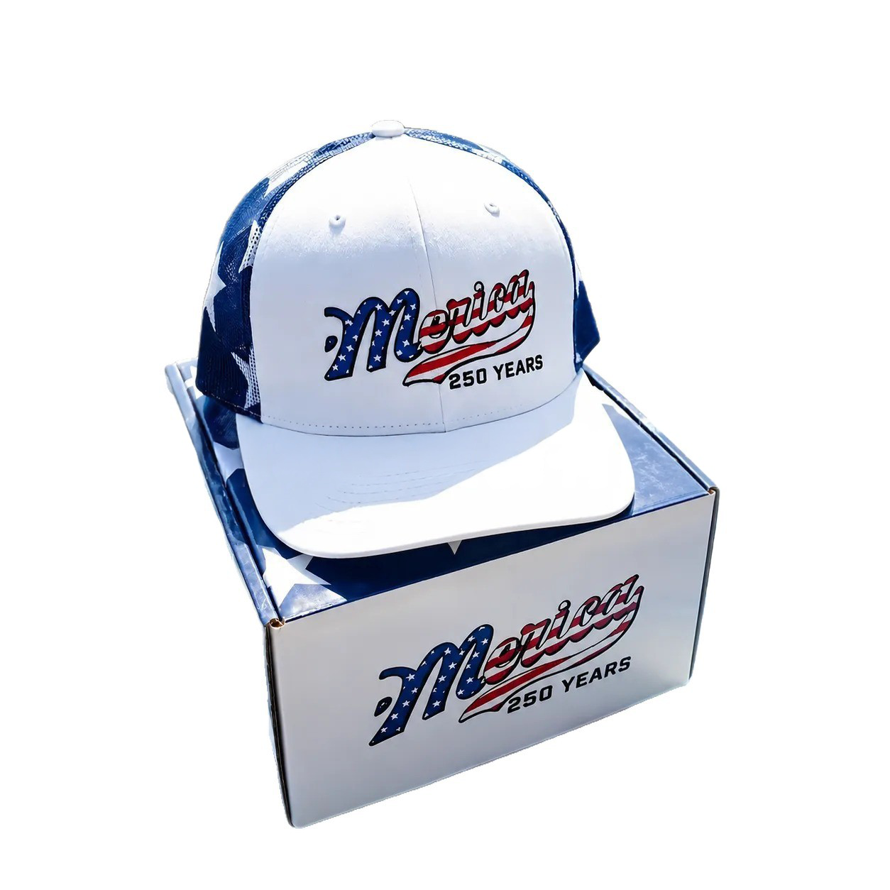 Men's 250th American Anniversary Trucker Hat Patriotic USA Flag