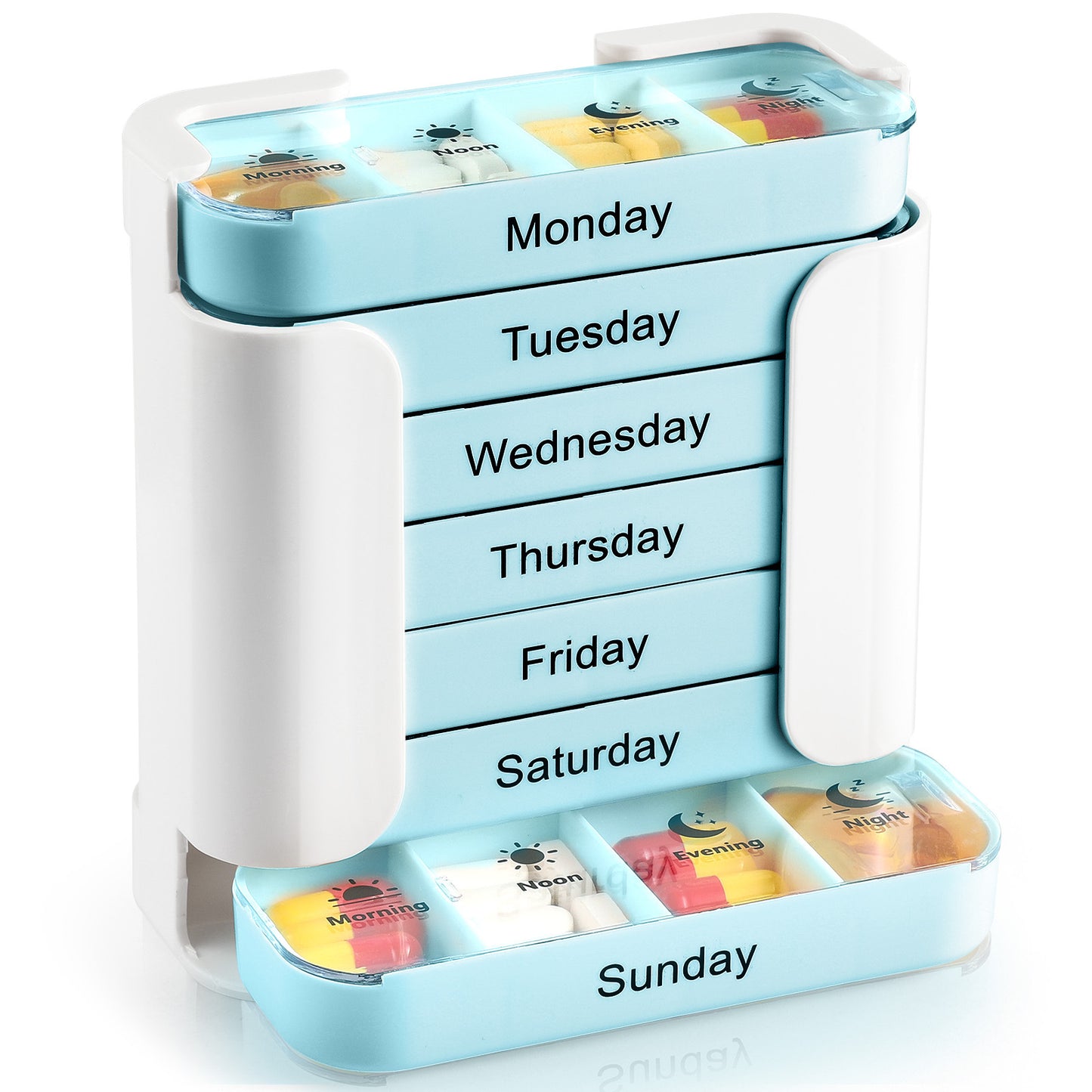 7-day Pill Storage Box, 1 Count Portable Large Capacity Pill Organizer, Daily Pill Storage Box
