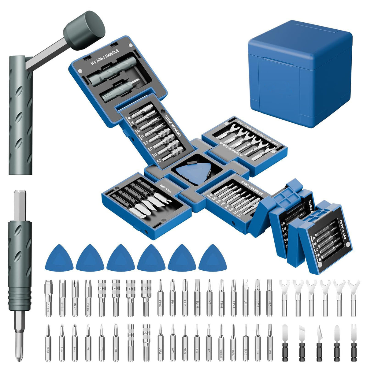 3.15' Compact Transformable Precision Tool Kit – 2-in-1 Torque Handle & Modular Electronics Repair Set
