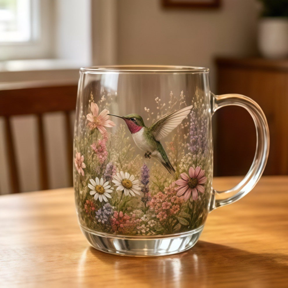 🌸🌿 Limited Edition 2026 Garden Morning Bliss Glass Tea Cup☀️☕