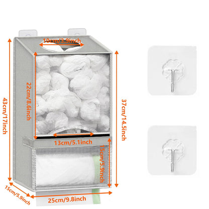 2-in-1 Durable Plastic Grocery Bag Holder, Organizing Kitchen Storage Organizer