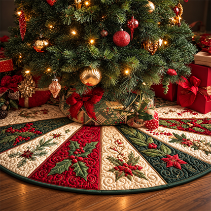 3D Optical Illusion Christmas Tree Skirt