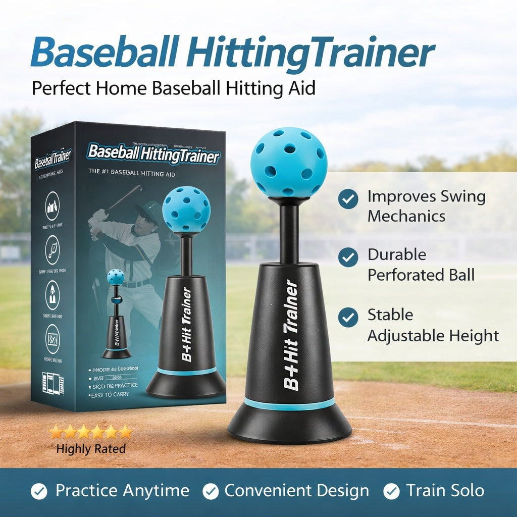 Sports Mini Baseball Tee Popper | Solo Batting Trainer & Hitting Machine for Perfect Swings