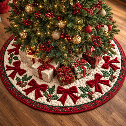 3D Optical Illusion Christmas Tree Skirt
