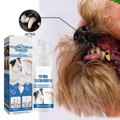 Foaming Pet Dental Cleaner | Tartar Remover, Teeth Whitening & Bad Breath Eliminator
