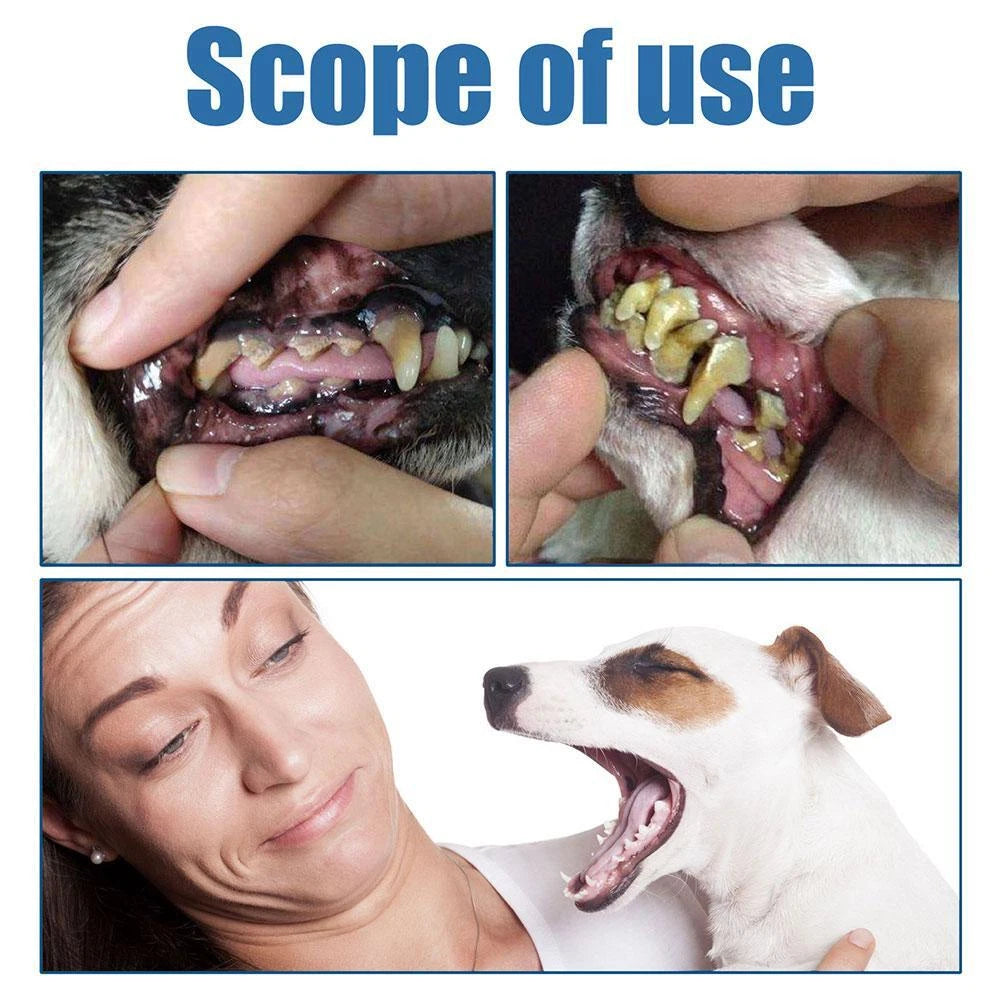 Foaming Pet Dental Cleaner | Tartar Remover, Teeth Whitening & Bad Breath Eliminator