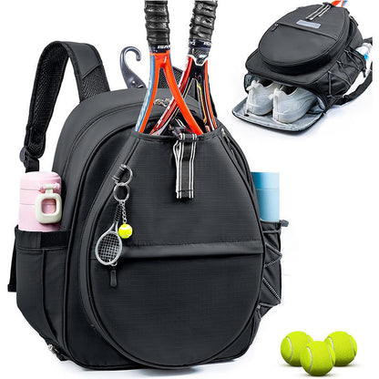 Tennis Bag with Shoe Compartment, Tennis Backpack for 2 Rackets