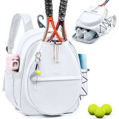 Tennis Bag with Shoe Compartment, Tennis Backpack for 2 Rackets