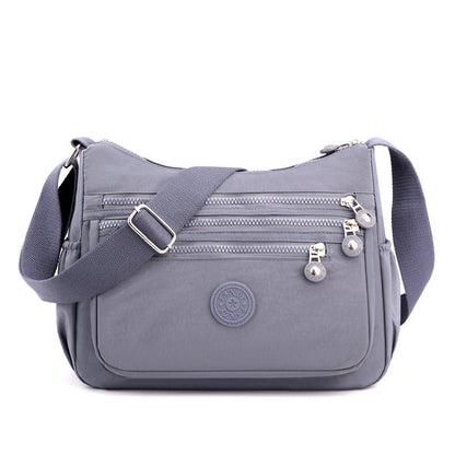 Multi-Pocket Crossbody Bag for Women – Lightweight Nylon Campus Shoulder Bag with Anti-Theft Pocket