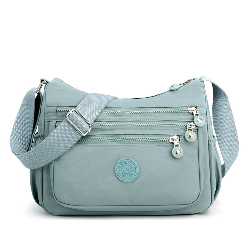 Multi-Pocket Crossbody Bag for Women – Lightweight Nylon Campus Shoulder Bag with Anti-Theft Pocket