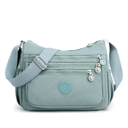 Multi-Pocket Crossbody Bag for Women – Lightweight Nylon Campus Shoulder Bag with Anti-Theft Pocket