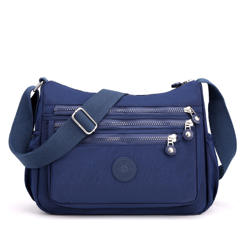 Multi-Pocket Crossbody Bag for Women – Lightweight Nylon Campus Shoulder Bag with Anti-Theft Pocket