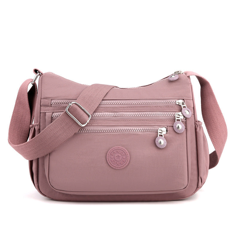 Multi-Pocket Crossbody Bag for Women – Lightweight Nylon Campus Shoulder Bag with Anti-Theft Pocket