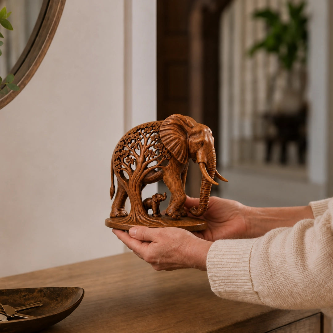Elephant Family Tree Sculpture