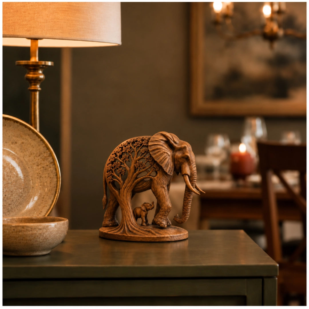 Elephant Family Tree Sculpture