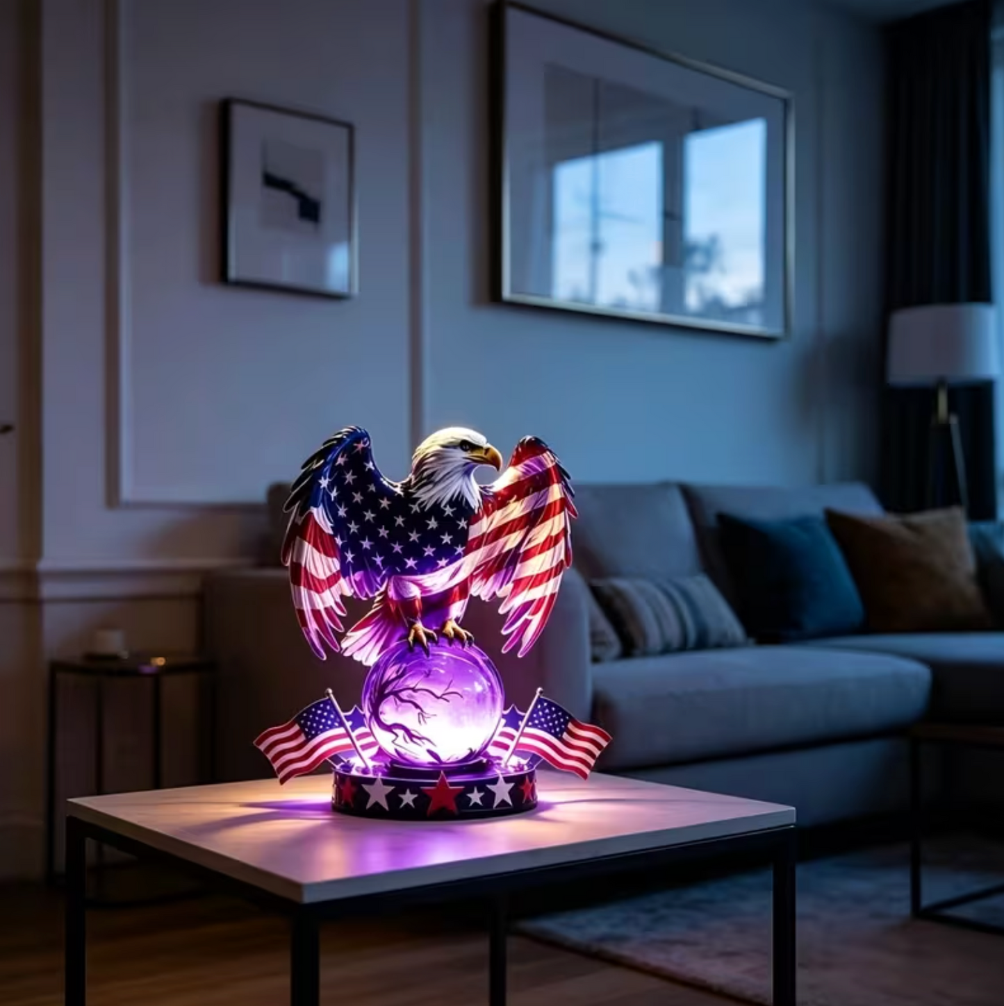 Patriotic Eagle Lamp