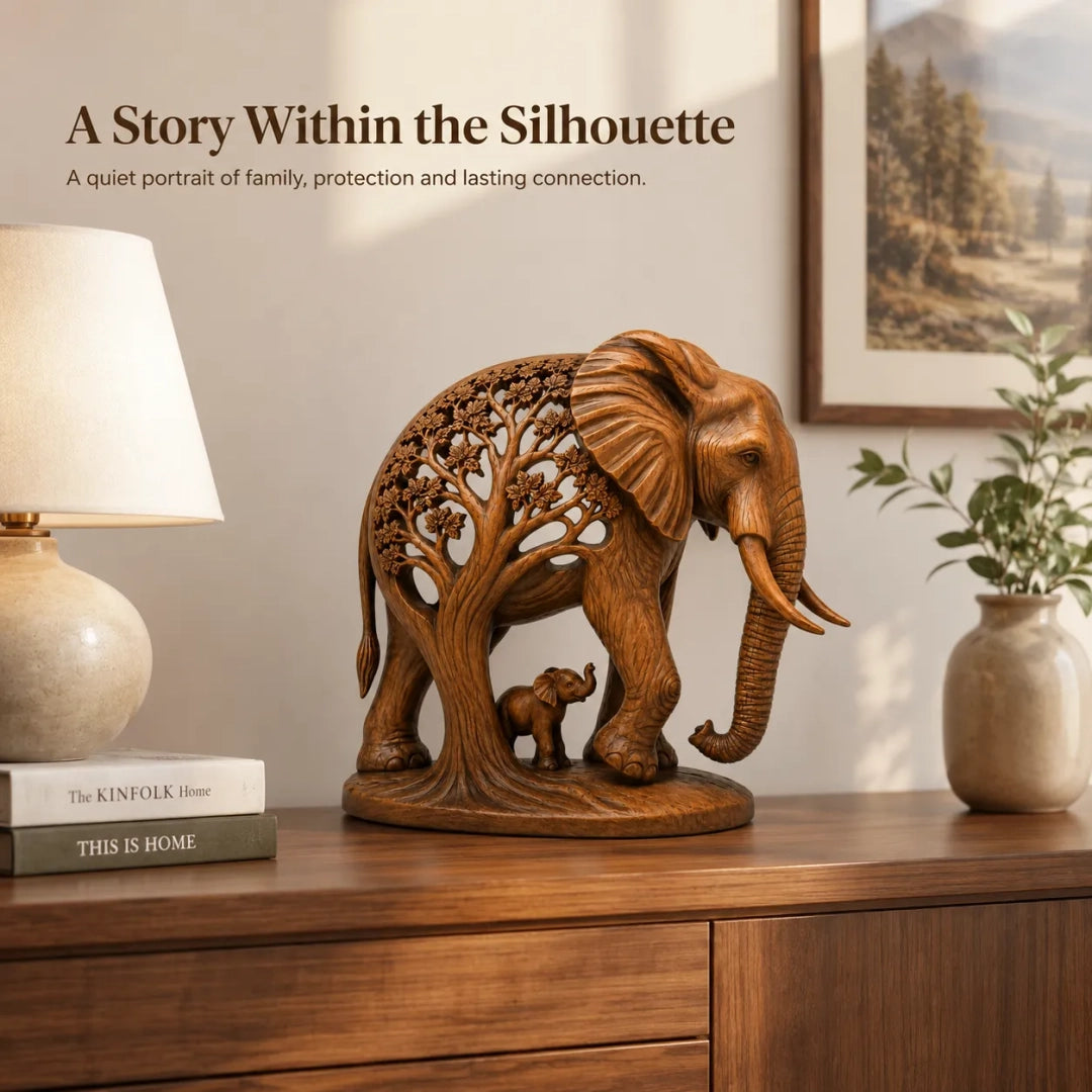 Elephant Family Tree Sculpture