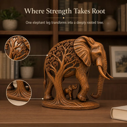 Elephant Family Tree Sculpture