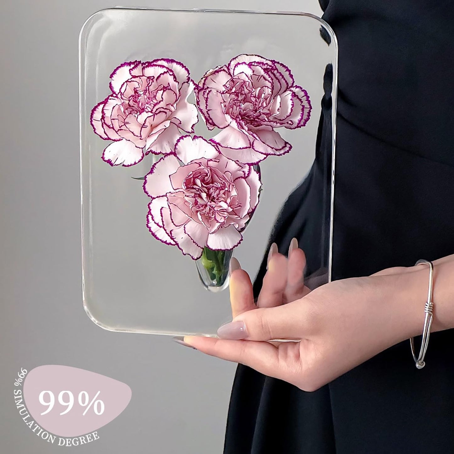 Floating Bloom Acrylic Frame Vase – Turn Simple Flowers Into Stunning Art
