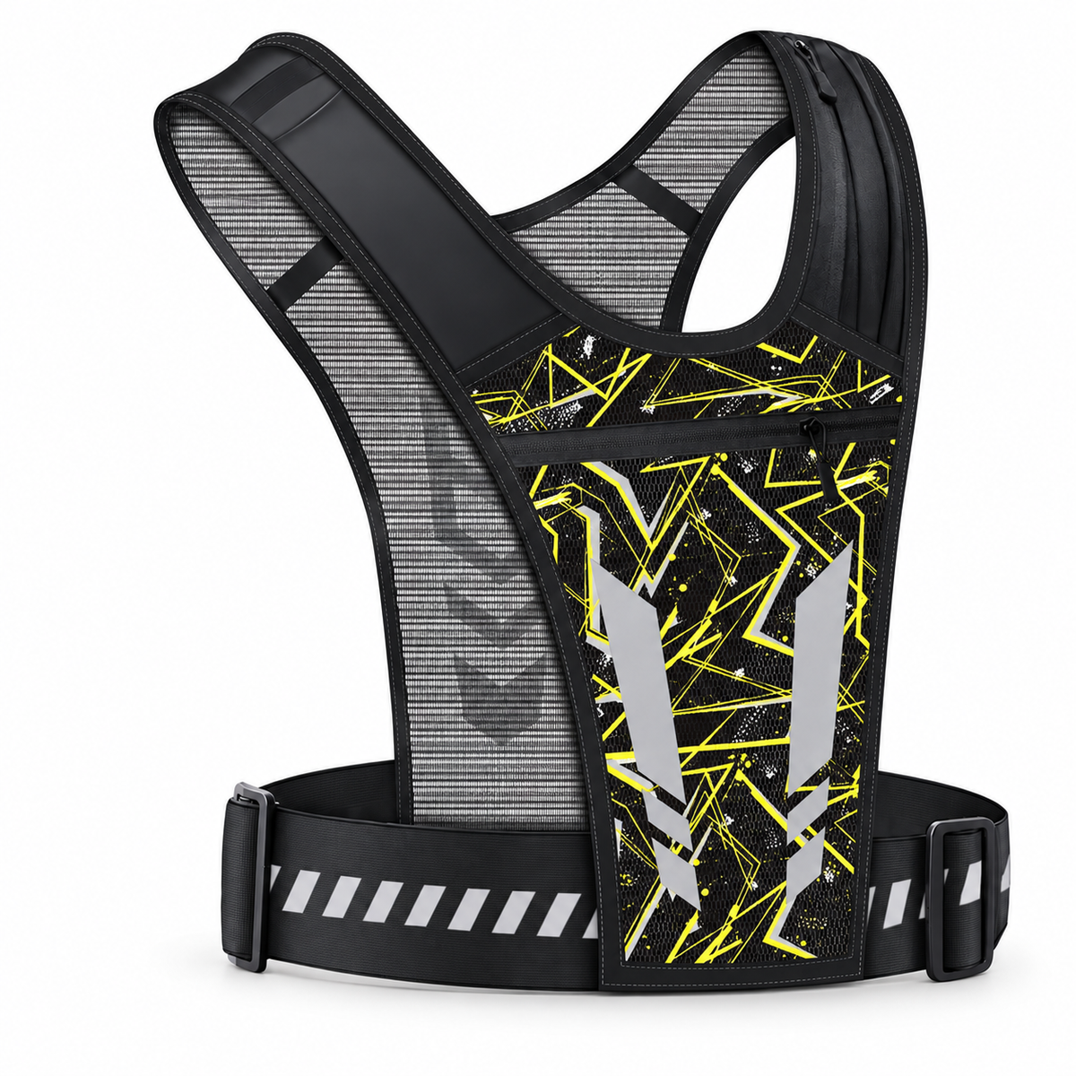 Hands-free reflective running vest