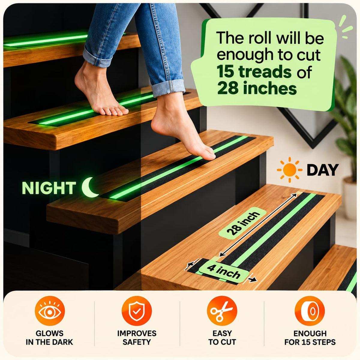 🔥Glow in the dark anti slip tape (🔥BUY 1 GET 1 FREE🔥)