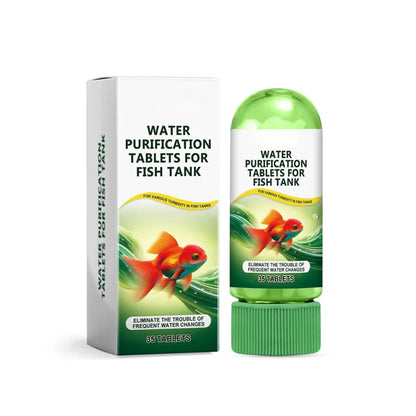 Crystal Clear Aquarium Water Purification Tablets – Fast-Acting Water Clarifier & Ammonia Detoxifier for Fish Tanks, 100% Safe for Live Plants & Invertebrates