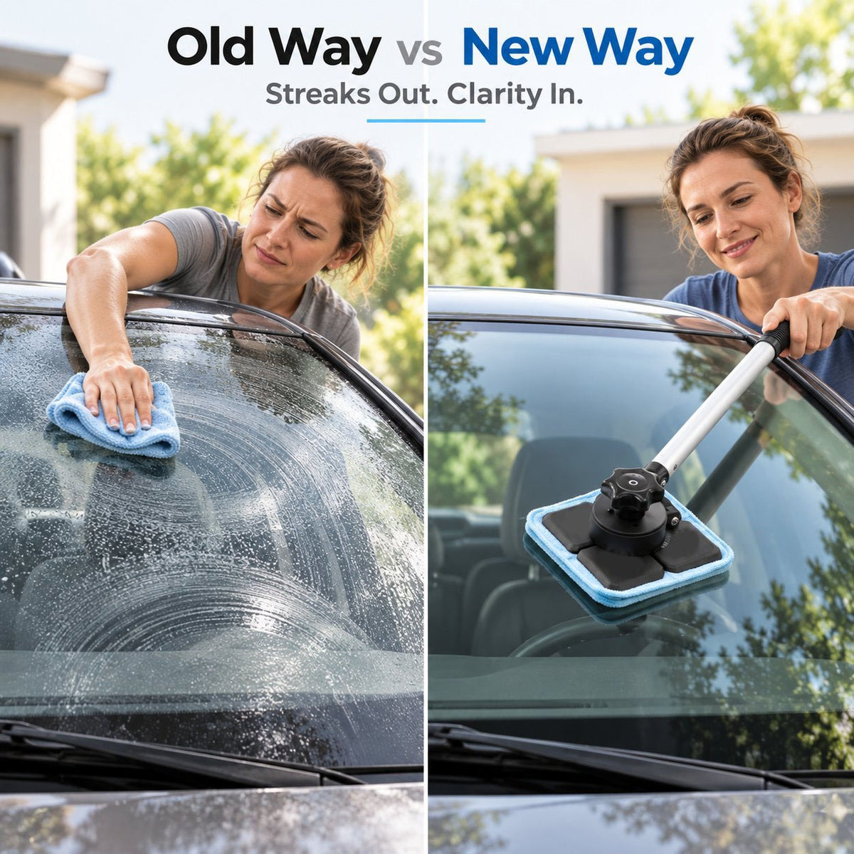 🚘Dual Magnetic Car Windshield Cleaner | Streak-Free Auto Glass Cleaning Kit
