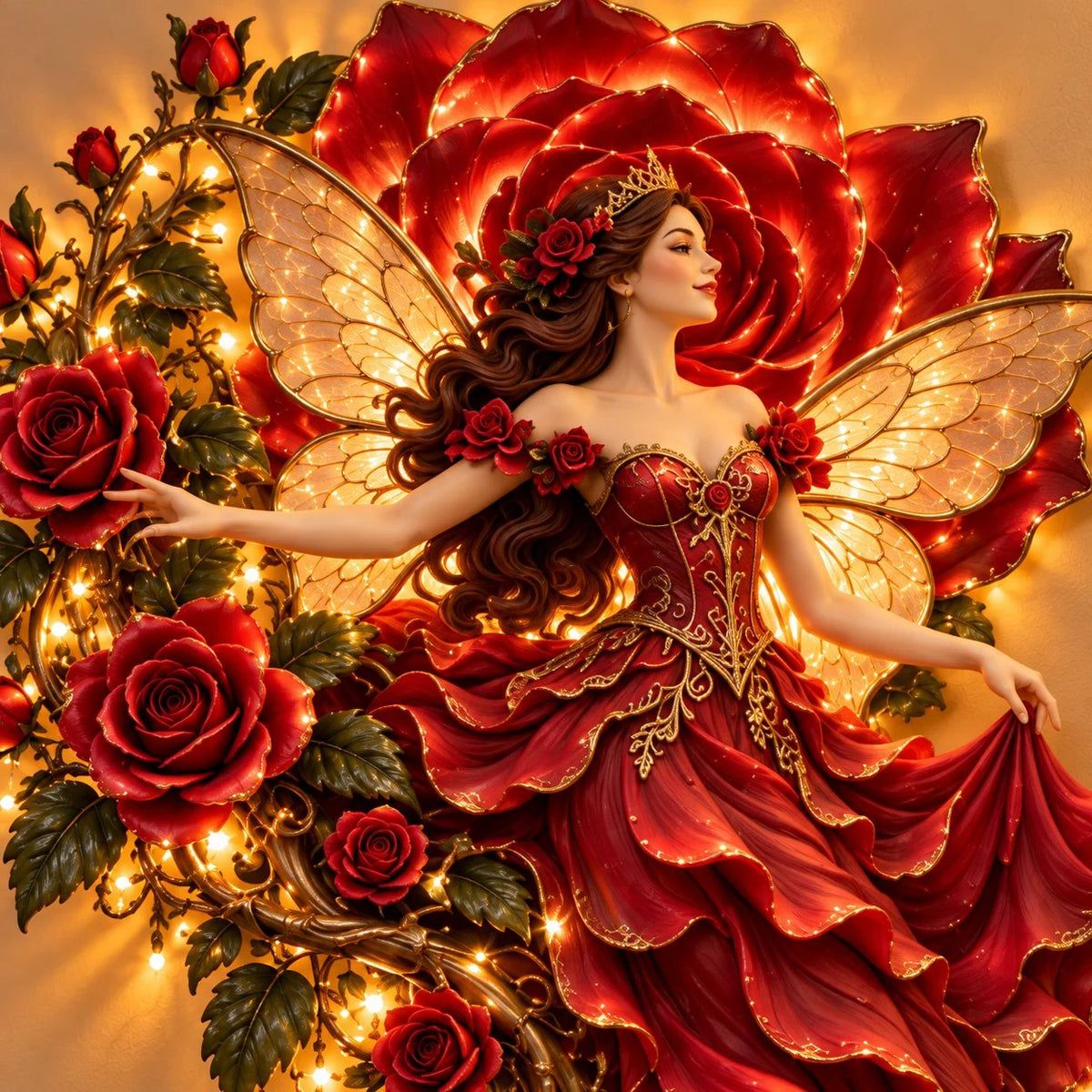 🔥Buy 2 Get 20% OFF🔥🌹🧚‍♀️Enchanted Flower Fairy Wall Light✨Cascading Floral Decor