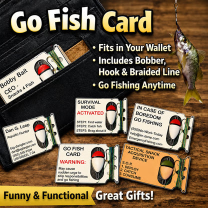 🔥HOT SALE 49% OFF🎣 Go Fish Card –Wallet Fishing Kit – Credit Card Sized Emergency Fishing Set
