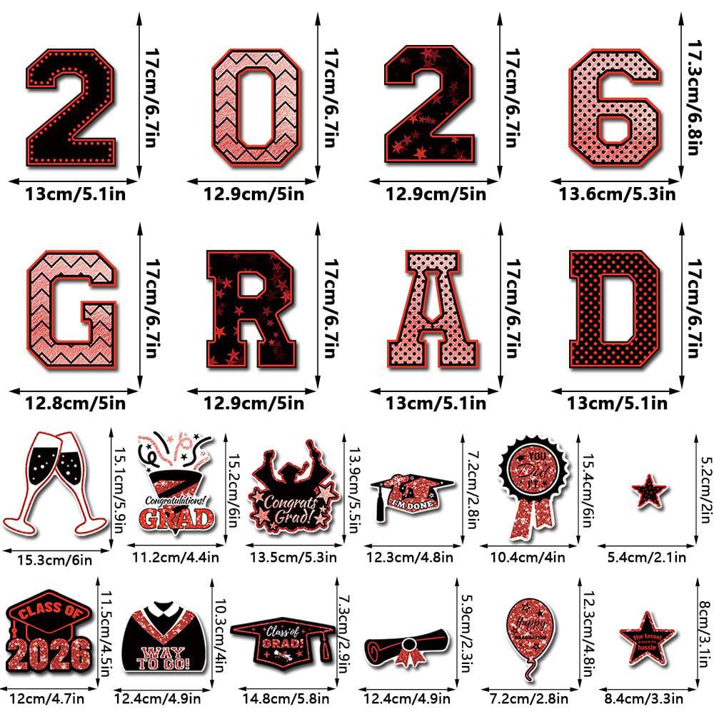 🎓 2026 Grad Car Magnets 🧲 – 20-Piece Set for Celebration Decor (Cars, Fridges & More)