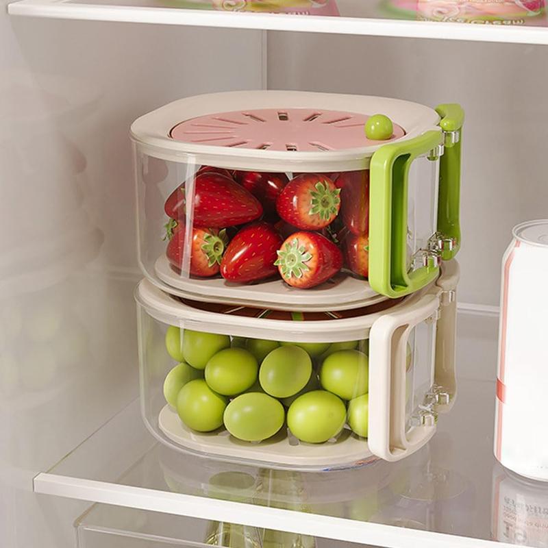 2-in-1 Sturdy Durable Compact Kitchen Colander & Storage Basket Set