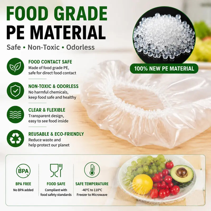 🔥Hot Sale 🔥 100PCS Disposable Stretch Food Covers for Bowls & Plates