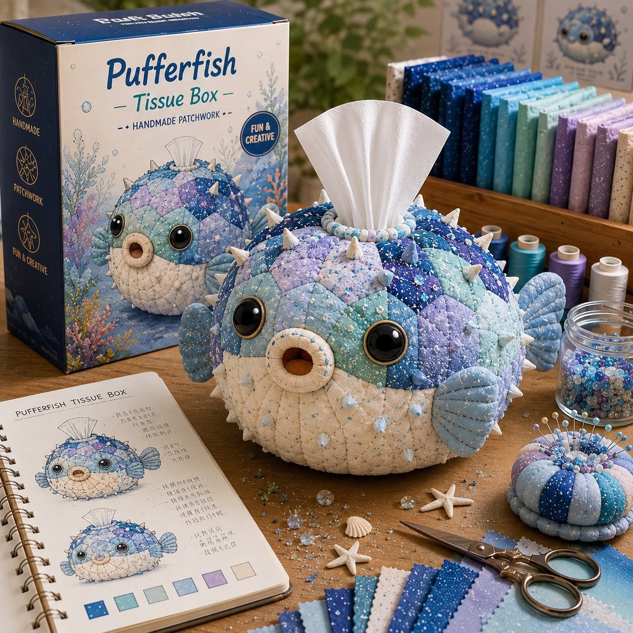 🐳 DIY Ocean Animal Tissue Box Kit✨❤️‍🔥BUY 2 GET FREE SHIPPING