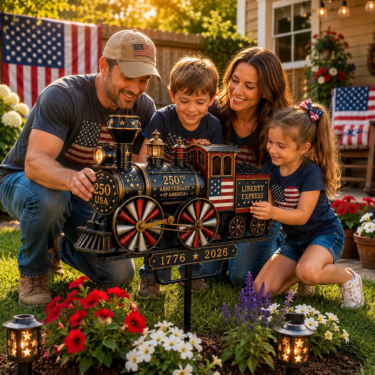 🔥Limited time 49% OFF🔥🚂USA 250 “Liberty Express” Train Garden Wind Spinner