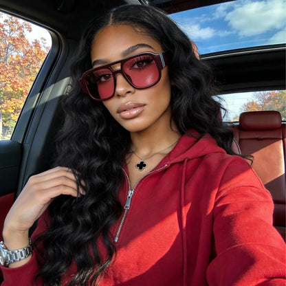 Vintage 70s Aviation Square Sunglasses – Classic Double Bridge Pilot Shades for Women and Men