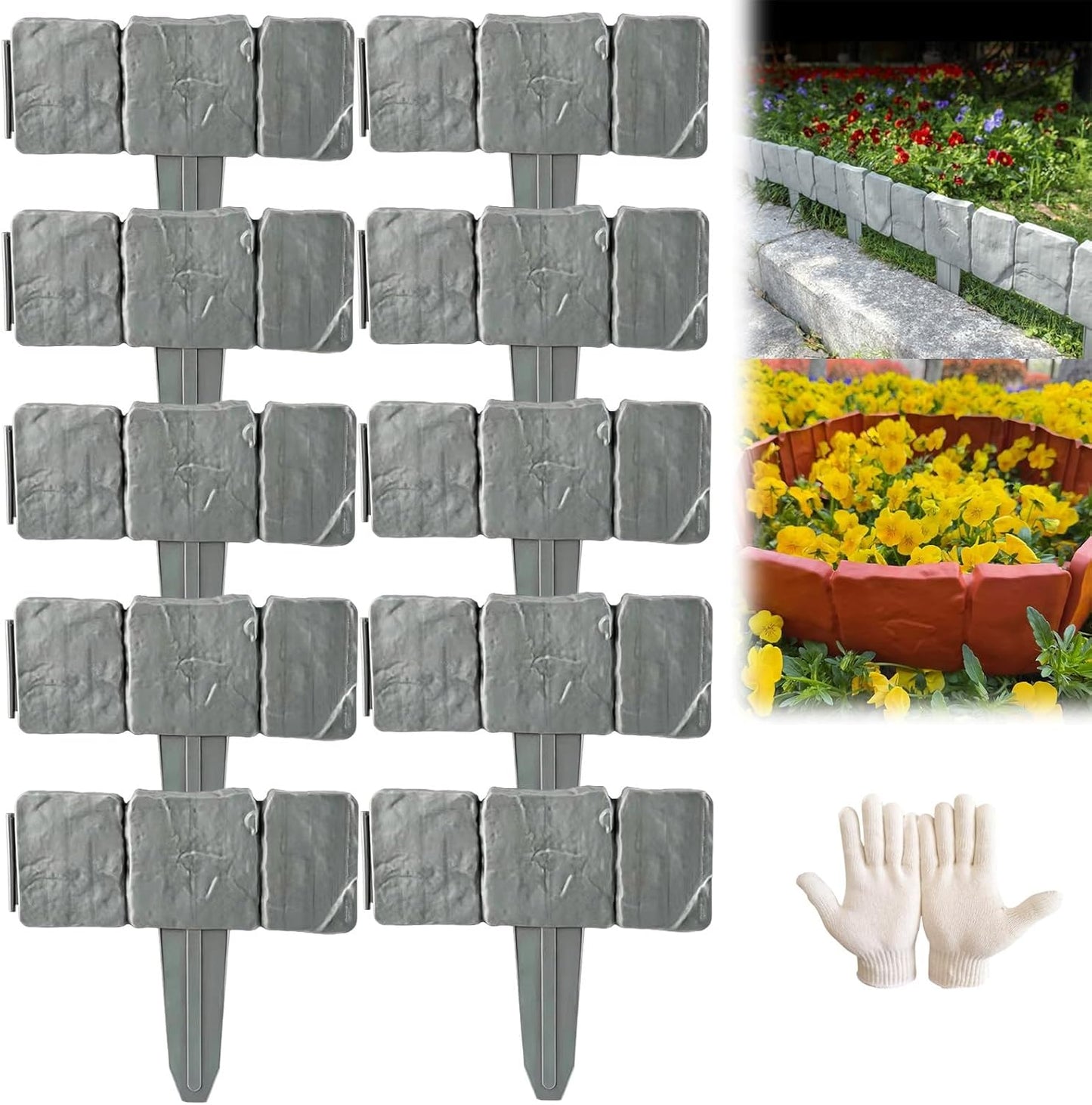 ⚡Hot Sales 49% OFF🔥Imitation Stone Garden Fence - DIY Garden Edging Border