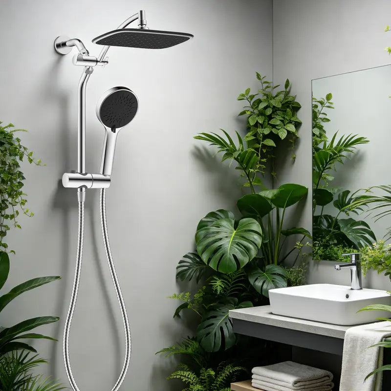 🚿 Luxury 3-Way Rainfall Shower Head Combo System 🚿
