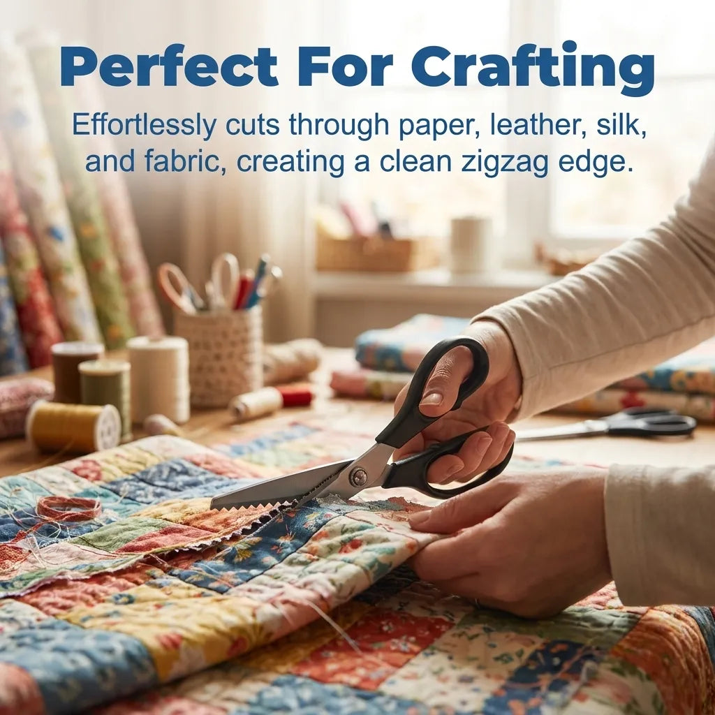 ✂️Professional Serrated Scissors for Sewing, Crafts & Everyday DIY Projects