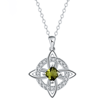 Personalized Witch’s Knot Birthstone Necklace