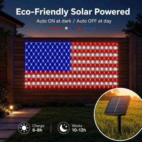 🤩July 4th 49% Off Sale💝250th Anniversary-Solar American Flag Lights Outdoor