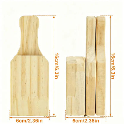 Mini Wooden Tostones & Plantain Press, 2-in-1 Smasher Mold for Crispy Green Plantains