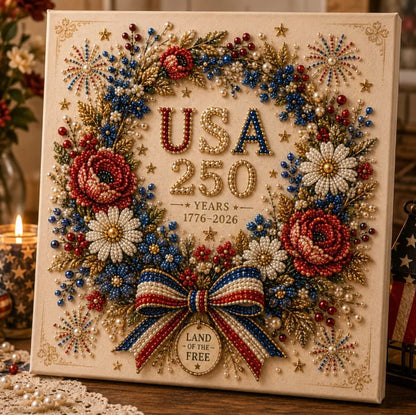 🇺🇸 USA 250th Anniversary DIY Pearl Painting Kit ✨❤️‍🔥