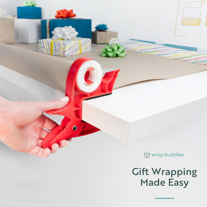 Wrap Buddies Tabletop Gift Wrapping Tool with Tape Dispenser