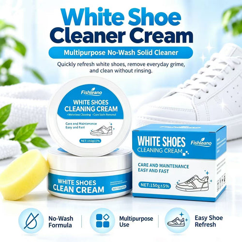 White Shoe Cleaner Cream Multipurpose No-Wash Solid Cleaner