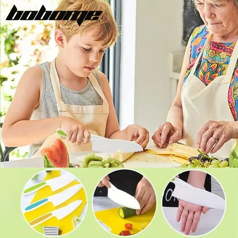 🔪 32-Piece Kitchen Knife Set – Safe, Fun & Easy Food Prep for Kids 🍓🥕