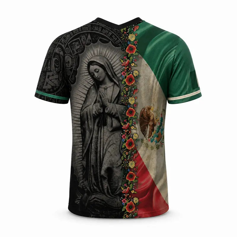 🇲🇽✨ MEN'S MEXICO OUR LADY OF GUADALUPE V-NECK SHIRT