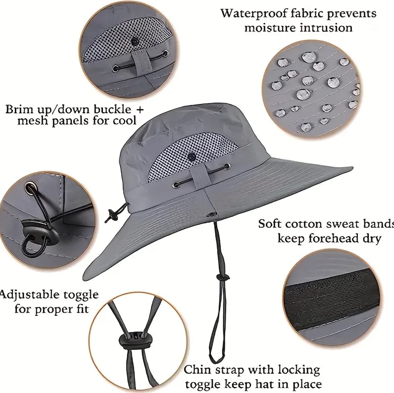 ⚡Hot Sales 49% OFF🔥Solar-Powered Outdoor Cooling Fan Hat – Wide Brim Sun Protection, Dual Fans, 3 Speeds, USB + Solar Charging, Unisex